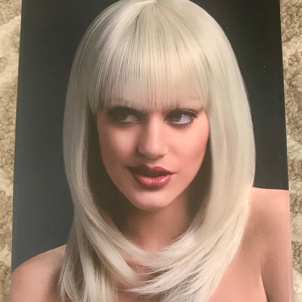 Platinum Blonde Professional Shag Wig NWT